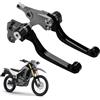 BIUGERCN Leva Freno Moto Dirt Bike Leva Frizione Pieghevole in Alluminio per CRF250 12-21 CRF300 21-23 Motocross Nero