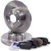 BESTPRICE Set freni asse posteriore incl. dischi freno Ø 251,4 mm pieni + pastiglie freno posteriori, compatibile con ALFA ROMEO 147 (937_)