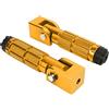dsheng Pedale Passeggero, Lega di Alluminio 2 Pezzi Pedane per Moto ATV per Go Kart (Oro)