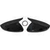NLNPFGHVZY Calotte Specchietto Per Peugeot 208 308 408 508 307 308 2008 4008 5008 2013-2023 Porta Laterale Ala Copertura Dello Specchio Retrovisore Caps Side Mirror Cap(Bright black)