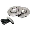 AOQ ORIGINAL QUALITY COPPIA KIT DISCHI FRENO + PASTIGLIE ANT. COMPATIBILI CON FIAT GRANDE PUNTO_PUNTO EVO 199