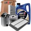 kW&HP KIT TAGLIANDO 4 FILTRI PER KADJAR NISSAN QASHQAI II 1.5 DCI 81KW 110CV DAL 11/2013 + OLIO MOTORE ORIGINALE 5W30