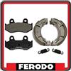 GSC RICAMBI SRL KIT PASTIGLIE PASTICCHE FRENO FRENI + GANASCE FRENO FERODO ANTERIORI E POSTERIORI COMPATIBILI PER HONDA SH 125 S - R - D - HONDA SH 150 S - R - D