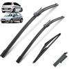 Autopixl Qualità OEM 3 Pz/set Parabrezza Piatto Tergicristallo Lame Anteriore Posteriore Set for Fiat Grande Punto 2005-2011 Parabrezza Tergicristallo for Punto Evo 2009-2013 Vestibilità perfetta per parabrezz