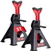 Lehmann Cavalletti Auto 3T x2, Set da 2 Pezzi, Altezza Regolabile 300-430 mm, Supporti Regolabili con Cuscinetto in Gomma, Cavalletti per Auto, SUV e Piccoli Trasportatori Fino a 3000 kg, Portatile