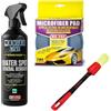 HITOPSELLER KIT MANIAC LINE WATER SPOT MINERAL REMOVER + MICROFIBER PAD + PENNELLO CAR DETAILING KIT COMPLETO PER L'USO DECONTAMINAZIONE RIMOZIONE MACCHIE CALCARE CARROZZERIA VETRI PLASTICHE