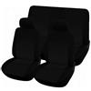 Rebeca Shop COPRISEDILI UNIVERSALI per Auto Kit Anteriore E Posteriore Vari colori Soft Confortevole Traspirante Protezione per Sedili Auto (Nero/Nero)