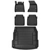 MOTOS Set di tappetini in gomma e tappetini per il bagagliaio per Audi A8 D4 2009-2017 Migliorare il comfort di viaggio con tappetino antiscivolo auto 3D- tappetini per tutte le stagioni auto, protezi