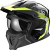 LS2, Casco Moto Jet/Modulare DRIFTER TRIALITY Gloss Black H-V Yellow, M