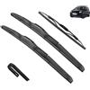Autozonea Sostituzione tergicristallo Compatibile con Ford Fusion Europe Hatchback 2002-2012 Spazzole Tergicristallo Anteriore Posteriore Decespugliatore Accessori 2008 2007 2006 2005 2004 2003 2002 Tergicrista