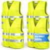 OwnWheel 4X Gilet di Sicurezza Auto 2026 Giallo ISO20471 - Gilet Riflettenti Alta visibilità per Veicoli, Auto e Camion - Accessorio Obbligatorio per Emergenze Stradali