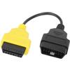 Asixxsix Cavo Diagnostico OBD2, Adattatore per Cavo Diagnostico per Auto Professionale con Connettore Giallo Abs Durevole Può Sostituzione Adattatore Cavo Lettore Codice Errore OBD2 per Ecu Scan Tool