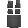 MOTOS Set di tappetini in gomma e tappetini per il bagagliaio per Audi A4 B8 2007-2015 Migliorare il comfort di viaggio con tappetino antiscivolo auto 3D- tappetini per tutte le stagioni auto, protezi