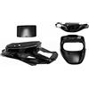 one by camamoto kit set carene complete plastiche compatibile con mbk booster spirit - yamaha bw's original anno dal 1994 al 2003 (freno a disco) (nero lucido)