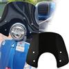 Midimttop Parabrezza per schermo anteriore in acrilico per moto Copertura deflettore del vento compatible with Piaggio LX50 LX 125 LX 150 GT200 GTS 250 GTS 300 Tutto l'anno (Fumo Nero)