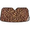 Quteprint Parasole per parabrezza auto con motivo leopardo, parasole per finestrino anteriore dell'auto, pieghevole, per proteggere i raggi UV dai raggi UV per mantenere il veicolo fresco (139,7 x 70 cm)