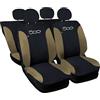 Rebeca Shop COPRISEDILI PER AUTO COMPATIBILI CON 500 MADE IN ITALY SET IN VARI COLORI (Nero/Beige AP)