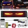 Kosinso Devil Eyes Occhi Luminosi - Display Flessibile Programmabile LED per Camion e Automobili, Luci Dinamiche e Colorate a Forma di Occhio (102 x 348 mm)