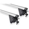 Generico Barre Portatutto Portapacchi in Alluminio per Auto con Rails Integrati Mancorrenti chiusi (112 cm)