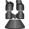 ELMASLINE 3D Tappetini Gomma e Vasca Baule per VW TAYRON dal 2025 (5 posti) | eTSI | Compatibile solo con ibridi leggeri! | Tappetini Auto | Vasca per il bagagliaio | Accessori auto