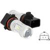 CARALL Lampada Led PSX26W H28W 30W 12V Bianco Per Luci Diurne Fendinebbia Free A4 Q5 6 Led Cree Da 5W