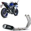 MIVV scarico completo mk3 inox nero compatibile con yamaha yzf r3 2015 2016 2017 2018 2019 2020