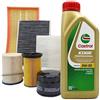 kW&HP Kit tagliando auto, filtro olio e abitacolo e 7 litri olio motore Edge 5W30 (KF146525) per CLA 200 CDI/d 2.1 Diesel (136 CV / 100 kW)