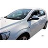 J&J AUTOMOTIVE Deflettori d'Aria per Chevrolet Aveo 5-Porte Berlina 2011-2016, Set da 4 Pezzi, Nero Fumé Oscurato Heko