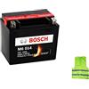 CLICK & GO COMPATIBILE CON KAWASAKI ZZR 600 da anno 1993 al 2001 BATTERIA BOSCH YTX12-BS M60140 BATTERIE 12AH AMPERE 12V GIA' PRONTA PER L'UTILIZZO CARICA 152X88X131MM