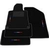 Generico Tappetini compatibili con Peugeot 508 2010-2019, ricamo bandiera kit tappetini auto personalizzati, set tappeti in moquette, tappeto auto