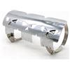LCQSYE Scarico Moto Silenziatore di Scarico Moto Protezione per scudo termico del tubo di scarico del teschio per moto da motocross(Silver)
