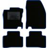 QUEMAR Tappetini Auto per Nissan Qashqai J11, Bordo Blu, 0 Ricami | 2014-2021 / Kit Tappeti Moquette e Gomma su Misura / Set 2 Anteriori + 2 Posteriori / Ricami e Colori Personalizzati