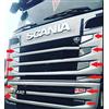 Generic Per Scania G400-420-440 Chrome Front Grill Side Parts Acciaio Inox 12 pezzi