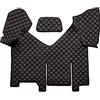 F-CORE Tappeto centrale (per il tunnel) camion compatibile per IVECO STRALIS HI-WAY 01.13-12.16 AUTOMAT Con frigo NERO/ROSSO