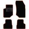 QUEMAR Tappetini Auto compatibili con Peugeot 208 II e-208 dal 2019/ Kit Tappeti Moquette e Gomma su Misura (Set 2 Anteriori + 2 Posteriori)/ Ricami e Colori Personalizzati (0 Ricami, Bordo Arancio)