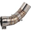 Qiilu Adattatore Scarico Z900 Scarico Z900 Scarico Z900 Tubo Di Scarico Centrale, Tubo Di Scarico In Acciaio Modifica Tubo Centrale Adatto Per Z900 2017-2019