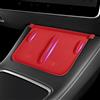 frani Tappetino in silicone per console centrale (texture in fibra di carbonio rosso bordeaux) progettato per Tesla Model 3/Y 2021-2025, accessori copertura console centrale Tesla per Model 3/Y (non