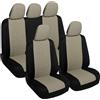 Susy Shop Coprisedili Auto Universali, Anteriori e Posteriori, Compatibilità Universale Montaggio Semplice (A23-Set Completo, Beige)
