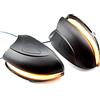 QKLsudua 2 pezzi dinamici sequenziali lampeggianti compatibili con VW GOLF 6 VI MK6 GTI R line R20 Tou-ran Va-riant EOS Sha-ran LED specchio laterale girata luce di montaggio senza foro