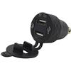 IDPOLHYGF Accessori moto Quick Charge 3.0 Dual USB Moto Caricabatterie Presa Accendisigari Adattatore Display LED Compatibile con BMW F800GS R1250GS R1200GS (nero)