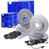 ATE Set di freni incl. dischi freno anteriori ¯ 314 mm ventilati + posteriori ¯ 300 mm pieni e pastiglie freno anteriori + posteriori e contatto di usura Compatibile con AUDI A4 B9, A5