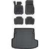 MOTOS Set di tappetini in gomma e tappetini in Pe per il bagagliaio BMW Serie 3 F31 2012-2018 Migliorate il vostro comfort di viaggio con il tappetino antiscivolo per auto - tappetino per auto per tut