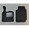Generico Tappetini Auto per Smart ForTwo 450/451, Set 2 Pezzi in Moquette Nera, con Bordino Antiscivolo e Battitacco (qualità moquette standard 6 mm, bordino bianco)