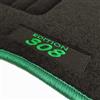 Car Lux AR06863 - Tappeti in moquette su misura con bordo e logo verde per 308 III dal 2021 ad oggi