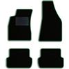 QUEMAR Tappetini Auto compatibili con Audi A4 (B6 B7) 2000-2008 / Kit Tappeti in Moquette e Gomma su Misura (Set 2 Anteriori+2 Posteriori)/Ricami e Colori Personalizzati (Bordo Verde, 0 Ricami)