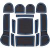 WEKPOPMEVL Scanalatura Porta Tappetini Per Subaru Per Levorg 2016 2017 2018 Tappetino Antiscivolo Per Scanalature Portellone Dell'auto Porta Sottobicchiere Accessori Per Interni Auto(Blu)