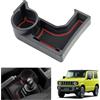 GAFAT Suzuki Jimny 2018-2024 2025 JB64/JB74 (Cambio Automatico) Contenitore Portaoggetti per Console Centrale, Jimny Braccioli Organizer, Vassoio con Portabicchieri, Suzuki Jimny Accessori (rosso)