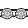 OUVECR Fendinebbia Anteriori Per Fiat Per Panda Per Punto Per Evo 500 Per Sedici 2009 2010 2011 2012 LED Della Luce Nebbia Lampada Nebbia Dell'automobile 8000LM Luci Antinebbia(9 Led Yellow)