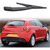 MhaRt Braccio e Spazzola Tergilunotto Posteriore per Alfa Romeo Mito 2008-2017, Gruppo Tergicristallo Posteriore Parti di Ricambio per Finestre di Pulizia in Gomma
