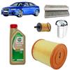 OP Kit tagliando 4 filtri + 4L olio Edge 5W30 LL per Audi A6 C6 2.0 TDI,BNA/BVG/BRF/BRE